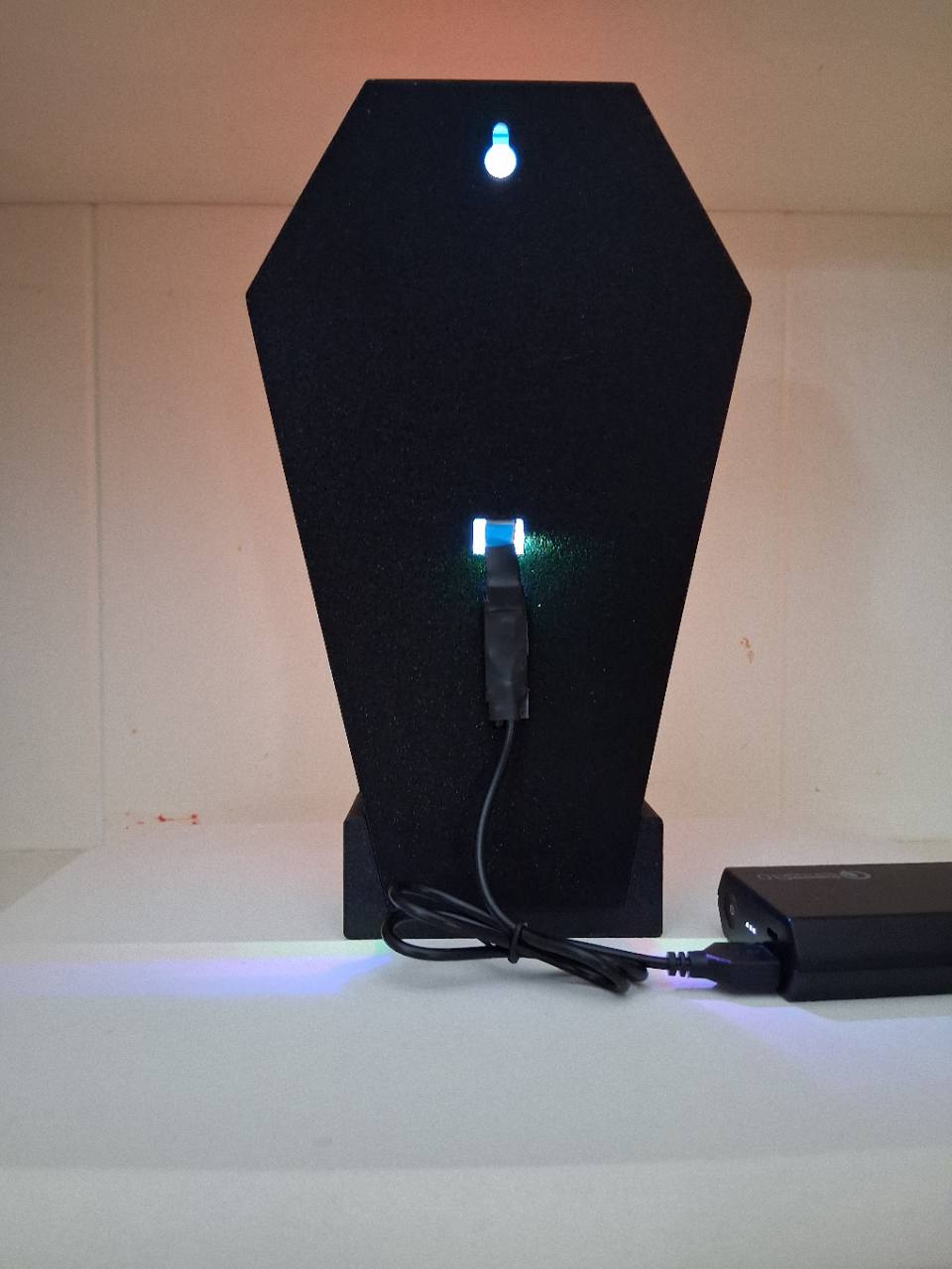 Scarry Dog Coffin LED light box – custom 3D printed – Lit Layer Creations